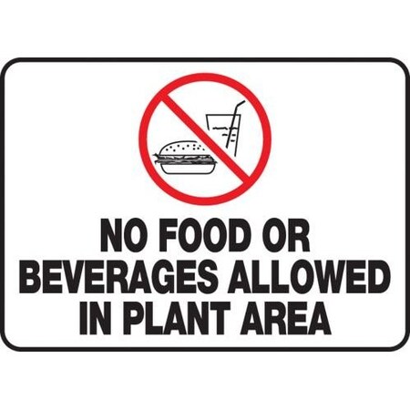 Safety Sign NO FOOD OR BEVERAGES MHSK537VS